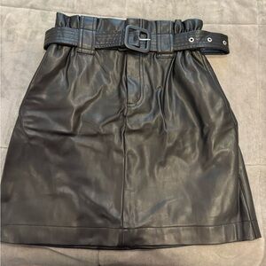 Zara Leather Mini Skirt